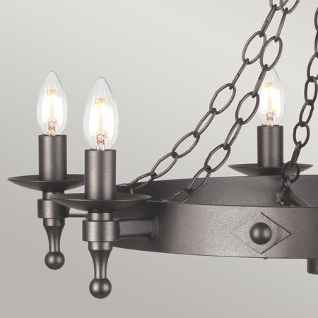 Żyrandol Warwick (WR6-GRAPHITE) - Elstead Lighting