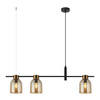 Lampa wisząca Servio  (PND-66892-3-BK-AMB) - Italux