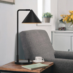 Lampa stołowa Remyck - 1 źródło światła - Matowa czerń (ALM-REMYCK-TL-BK) - Elstead Lighting