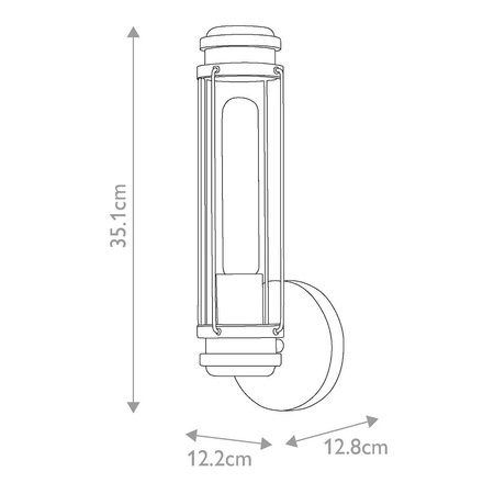 Kinkiet do łazienki Masthead - 1 źródło światła - Stary mosiądz & Czarny (HK-MASTHEAD1-HBBK) - Hinkley