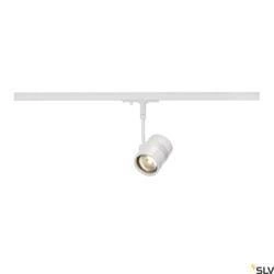 BIMA 1, spot do szyny wysokonapięciowej 1-fazowej, jednopunktowy, QPAR51, biały mat, maks. 50W, z adapterem 1-fazowym (143441) - SLV