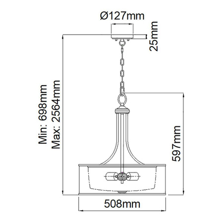 Pojedyncza lampa wisząca  Lacey (KL-LACEY-P-L-MB) - Elstead Lighting