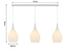 Lampa wisząca trójka BLANCO (7081-0306) - Aviano Lighting