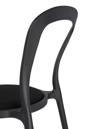 Krzesło SLIM czarne - polipropylen,  tkanina (PP-134A.BLACK) - King Home