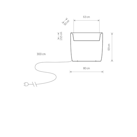 Lampa donica kwadratowa FLOWERPOT L (9713) - Nowodvorski