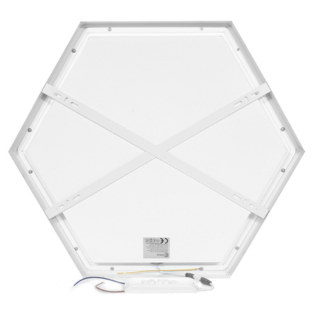 Panel LED Natynkowy HEXAGON BY-SLS-6C Plaster Miodu 40W Biały - Syntron