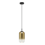 PENDANT LED LIGHT 12W 3000K BLACK-GOLD GLASS (23218 Zambelis) - Zambelis