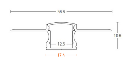 TRIMLESS ALUMINIUM PROFILE 2m + 2m OPAL PC COVER (20203 Zambelis) - Zambelis