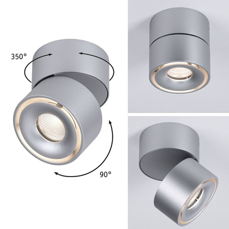 Oprawa nastropowa Spircle 8W 36st. 3000K 230V Chrom mat/Alu (PL93375) - PAULMANN