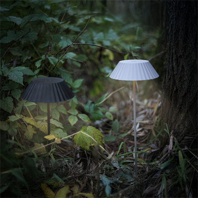 LAMPA STOŁOWA ZEWNĘTRZNA MAXLIGHT T0065  MUFFIN TAUPE IP44