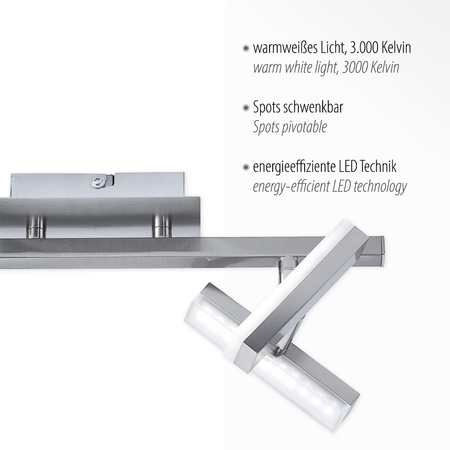 RICO LAMPA SUFITOWA STALOWY (11277-55) - Paul Neuhaus