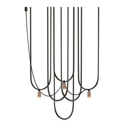 Lampa wisząca Udin 3 - Czarna-platyna mat   (9784) - Dohar