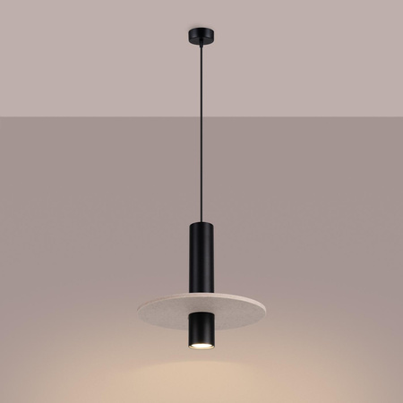 Lampa wisząca PELTA 1 czarna/beżowa (SL.1882) - Sollux Lighting