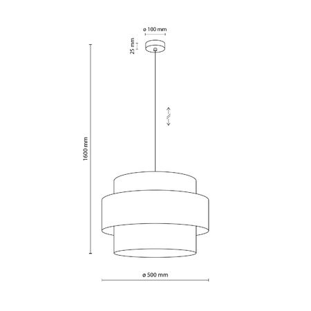 Wielokolorowa lampa wisząca TRIO JUTA 1 (2783) - TK Lighting