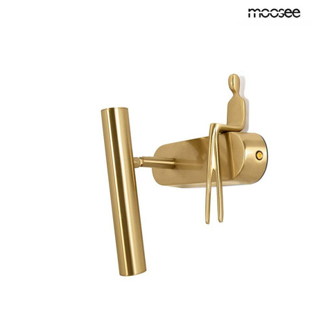 MOOSEE lampa ścienna BOY TUBE L złota (MSE1501100481) - Moosee