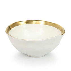 KARE miska BELL 15 cm biało-złota (60501) - Kare Design