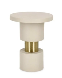 BIZZOTTO stolik kawowy MITUL FOG beżowy   / złoty (0747261) - Bizzotto