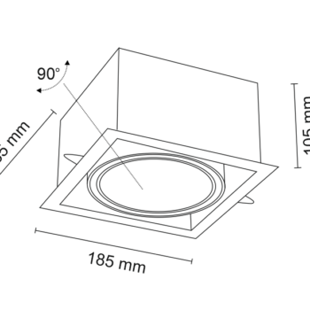 Oprawa wpuszczana MUKO (biały) (7340) - Shilo