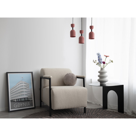 SUPURU czerwonopomarańczowa sufitowa lampa wisząca z czarną rurką (SUA1212P0) - Ummo