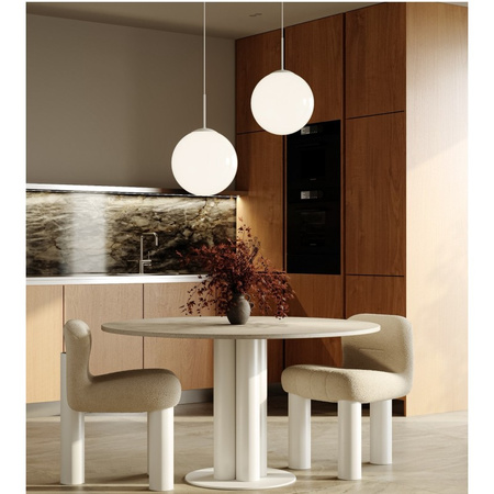 RETRO lampa wisząca ze szklanym kloszem biała W-1 (66485) - Ramko