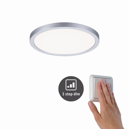 Plafoniera VariFit AREO LED DIM 13W 1200lm 4000K okrągła 175mm IP44 230V chrom matowy / tworzywo sztuczne (PL93057) - PAULMANN