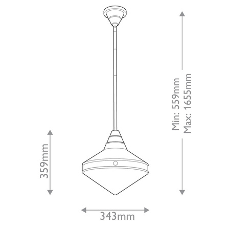 Lampa wisząca Willard - 1 źródło światła - Vintage mosiądz (QN-WILLARD-P-VBS-PG) - Quintiesse