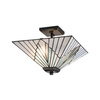 Lampa wisząca w stylu Tiffany Alderley Vintage brąz (TF-ALDERLEY-F-P) - Elstead Lighting