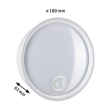Plafoniera PLATOMO LED 14.5W 1200lm DIM + zmierzchu 180mm okrągła IP44 3000K 230V biały / tworzywo sztuczne (PL94699) - PAULMANN