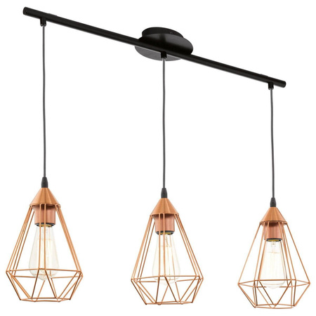 Lampa wisząca TARBES 3xE27 miedziana L790 (94195 - Eglo) - żyrandol