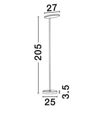 Lampa podłogowa wewnętrzna TRUNCADO (LE44951) - Luces Exclusivas