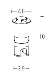 Lampa wpuszczana LED 3W do użytku na zewnątrz (E180) - Zambelis