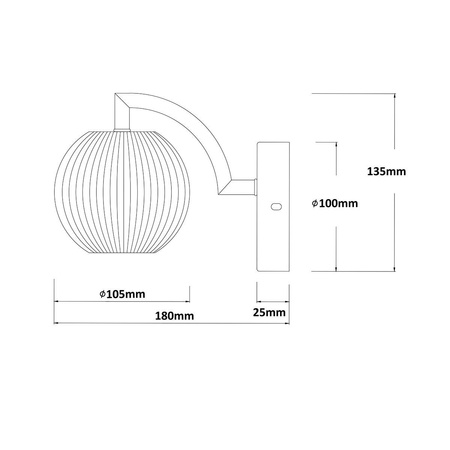 Kinkiet Brillant złoty LED CCT (LP-3303/1W GD) - Light Prestige