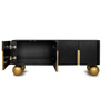 MaMaison szafka RTV ORGANIC czarna /      złota / drewno (MM001501100327) - MaMaison