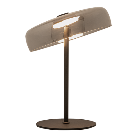 TABLE LED LIGHT 15W METAL-GLASS BLACK (23054 Zambelis) - Zambelis