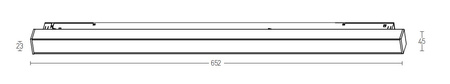 MAGNETIC LINEAR 4000K WHITE 20W DALI DIMMABLE (2089-4W Zambelis) - Zambelis