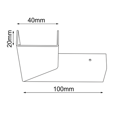 Narożnik do systemów modułowych Line move - Biały   (1016) - Brosline