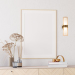 SCONCE LIGHT LED 12W 3000K METAL-GLASS GOLD (23016 Zambelis) - Zambelis