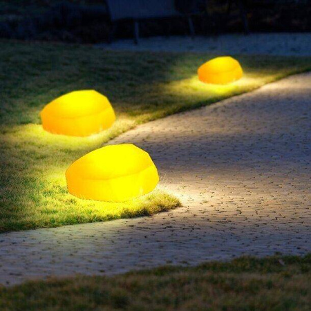 Lampa ogrodowa kamień DIAMOND S LED RGBW 16 kolorów 27 cm (ES-ST013) - Step into Design