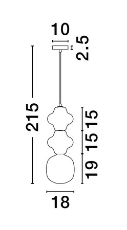Lampa wisząca wewnętrzna VILROSA (LE44560) - Luces Exclusivas