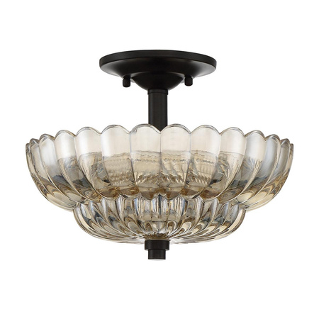 Półplafon Whitecap - 3 źródła światła - Kakaowy brąz (QZ-WHITECAP-SF-S) - Elstead Lighting
