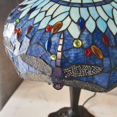 Lampa Stołowa Dragonfly blue (64089) Tiffany