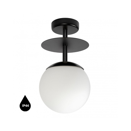 PLAAT B czarna lampa przysufitowa / plafon z podwyższoną szczelnością IP44 (PLB120S3) - Ummo