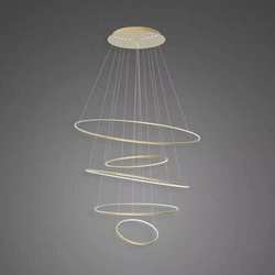 Lampa wisząca Ledowe Okręgi No.5 120cm 4k złoty Dali (LA085/P_120_in_4k_gold_Dali) - ALTAVOLA DESIGN