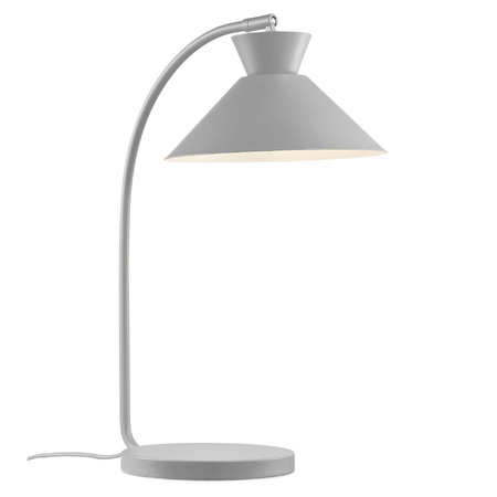 Szara lampa na biurko DIAL Nordlux E27 40W Metal