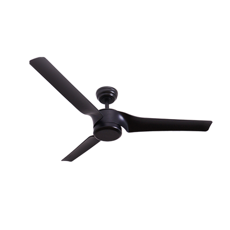 Wentylator sufitowy czarny mat, metalowe łopatki bez światła IP44 (23004 Zambelis) - Zambelis