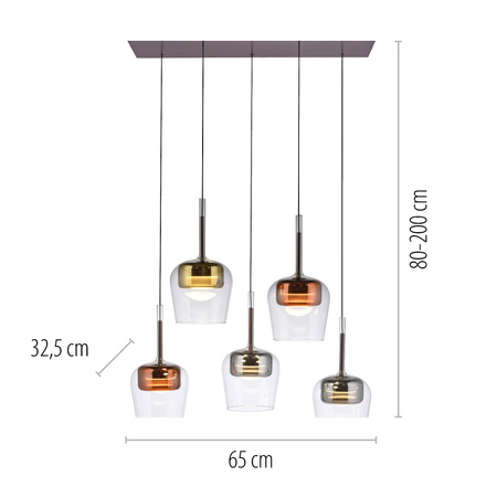 Lampa na pilota i aplikację, z płynną regulacją wysokości Q-KON MULTIKOLOR (2743-70) - Paul Neuhaus