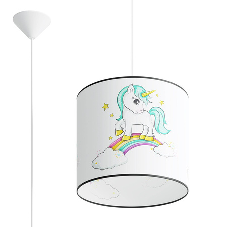 Lampa wisząca do pokoju dziecka bajkowy wzór JEDNOROŻEC 30 (SL.1412) - Sollux Lighting