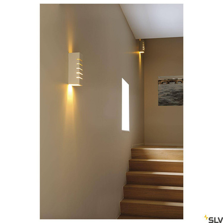 PLASTRA, lampa ścienna, kwadratowa, 100 Slot, biały gips, E14, maks. 40 W (148010) - SLV