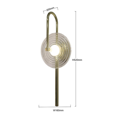 Kinkiet Plato transparentny LED CCT (LP-0301/1W TR) - Light Prestige