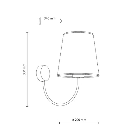 CANDI SABIA KINKIET 1XE27 (11071) - TK Lighting